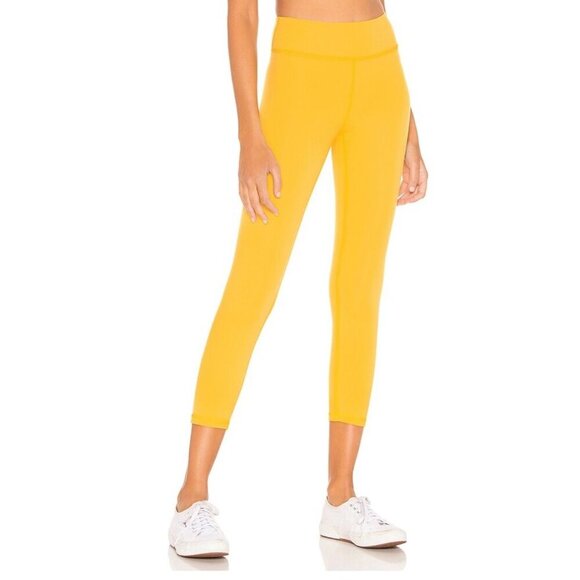 NWT Revolve lovewave Luka Yellow Cropped Pant Leggings-sz XXS - Picture 1 of 10